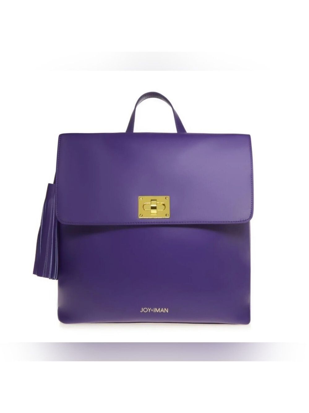 JOY & IMAN | Tassel Chic Leather | RFID Backpack | Large | Gold Hardware